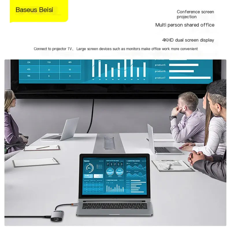 Baseus Metal Micro-light Series 8-in-1 Type-C Hub